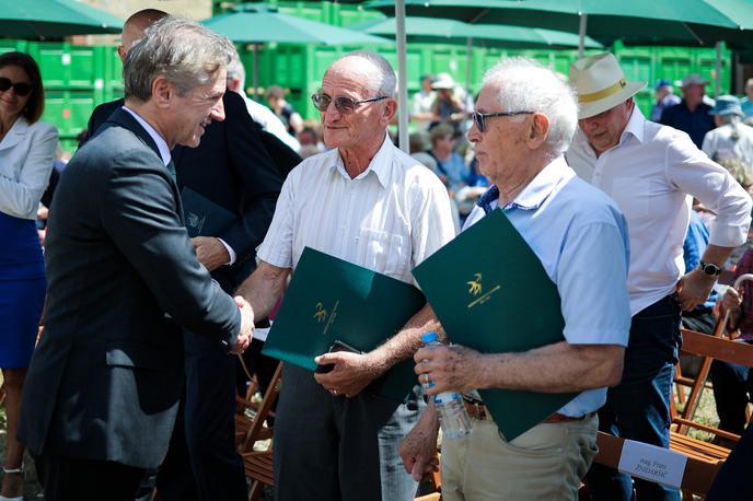 Dan izgnancev, Robert Golob | Osrednja prireditev ob dnevu izgnancev, ki jo ob 80. obletnici vrnitve iz izgnanstva pripravlja Društvo izgnancev Slovenije 1941-1945, slavnostni govornik je bil premier Robert Golob. | Foto STA