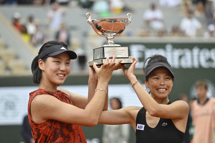 Hsieh Su-Wei, Wang Xinyu | Zmagovalki turnirja dvojic na Rolandu Garrosu.  | Foto Guliverimage