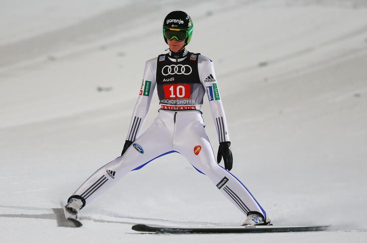 Peter Prevc s skokoma v Bischofshofnu ni bil zadovoljen. | Foto: Reuters