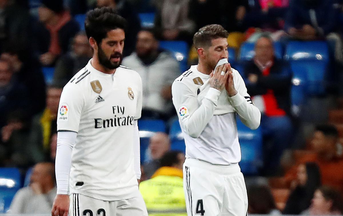 Real Madrid Real Sociedad | Razočaranje Isca in kapetana Sergia Ramosa po nepričakovanem porazu Reala proti klubu iz San Sebastiana. | Foto Reuters