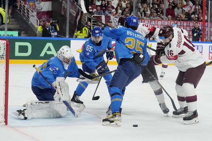 SP v hokeju 2023: Kazahstan - Latvija | Latvijci so se znesli nad Kazahstanom. | Foto Reuters