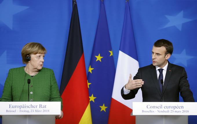 Nemška kanclerka Angela Merkel in francoski predsednik Emmanuel Macron sta se strinjala, da so dodatni ukrepi proti Rusiji potrebni. | Foto: Reuters