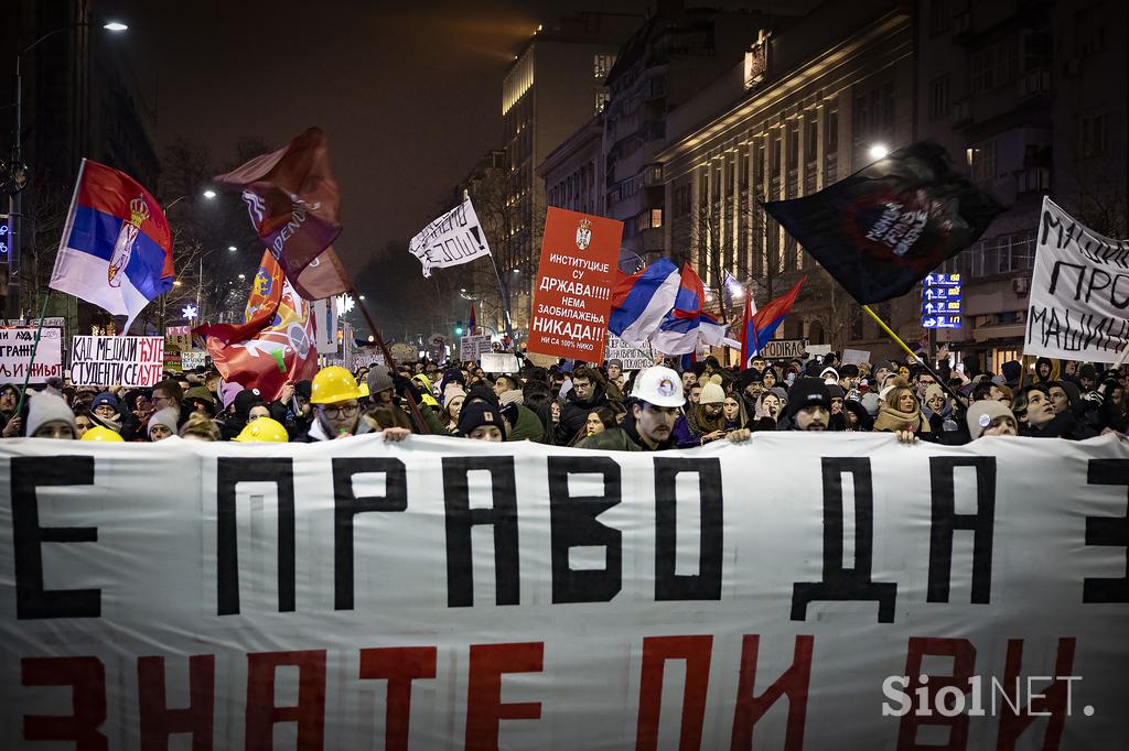 Beograjski protest RTS