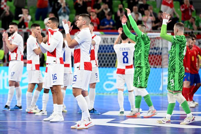 Hrvaška : Španija, Futsal Euro 2026 | V Stožicah se je za polfinale Eura 2026 v futsalu zbralo 6456 gledalcev. | Foto Guliverimage