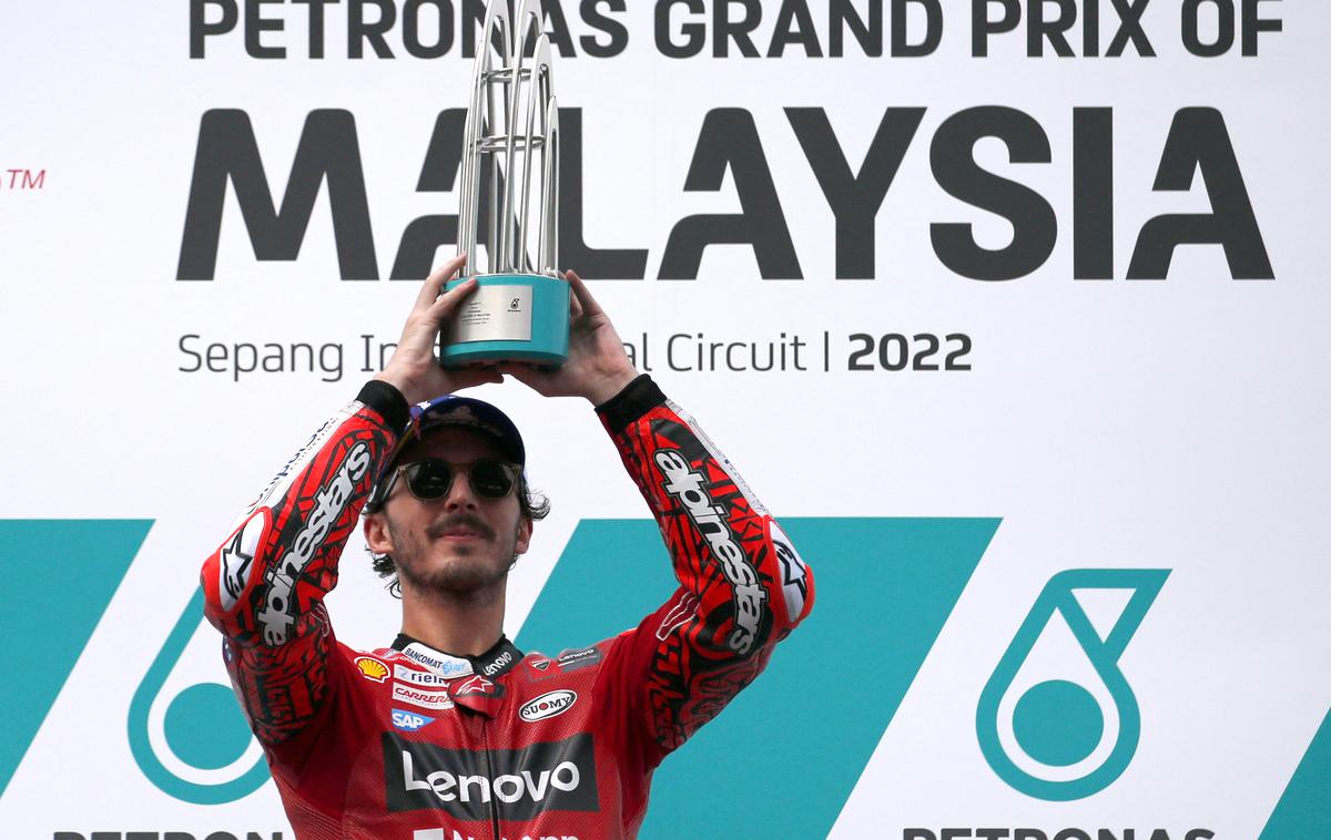 Francesco Bagnaia | Francesco Bagnaia je zmagal na veliki nagradi Malezije. | Foto Reuters
