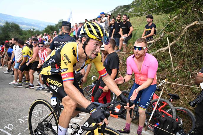 Vuelta Primož Roglič | Primož Roglič bo imel v naslednjih dneh samo še pet pomočnikov. | Foto Guliver Image