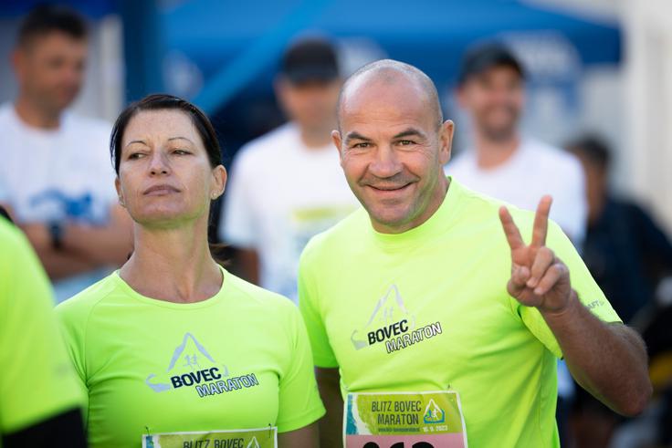 Lanskoletnega maratona se je udeležil tudi nekdanji slovenski boksar in poslanec Dejan Zavec. | Foto: Blitz Bovec maraton