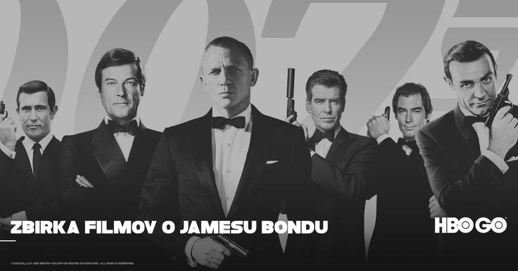 James Bond, junak knjig, ki jih je napisal Ian Fleming, se je filmskemu občinstvu prvič predstavil leta 1962 v vohunskem filmu Dr. No s kultnim obrazom Seana Conneryja. Pozneje so slovitega vohuna upodobili še George Lazenby, Roger Moore, Timothy Dalton, Pierce Brosnan, Daniel Craig, do danes pa smo si lahko ogledali kar 24 filmov o tem kultnem filmskem junaku. • Vsi filmi so že na voljo na HBO OD/GO, v prihodnjih mesecih pa jih bodo predajali tudi na programih HBO in Cinemax. | Foto: 