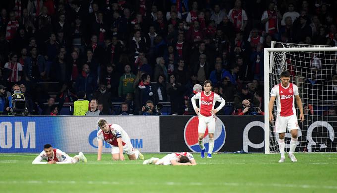 Ajax se je po vodstvu z 2:0 (skupno že 3:0) že spogledoval s prebojem v finale, nato pa mu je načrte pokvaril Lucas Moura. | Foto: Reuters