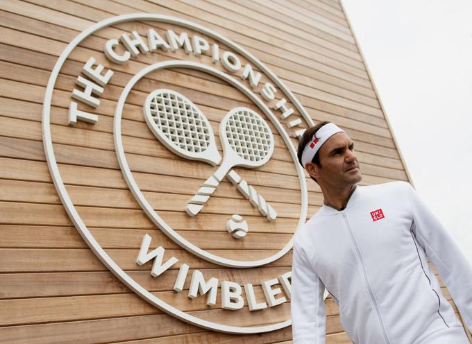 Roger Federer v Wimbledonu lovi deveto zmago. | Foto: Gulliver/Getty Images