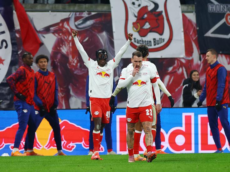 Napadalec Leipziga Yan Diomande iz Slonokoščene obale ima šele 19 let. | Foto: Reuters