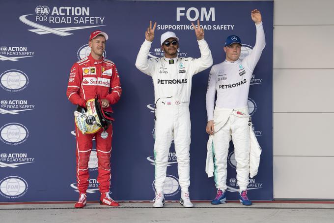 Najhitrejša trojica v kvalifikacijah: Vettel, Hamilton in Bottas. | Foto: Reuters