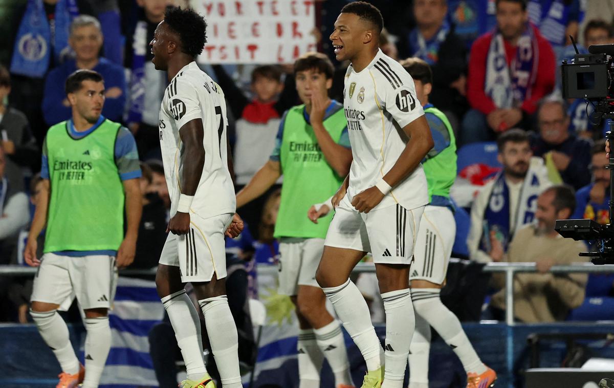 Real Madrid, Kylian Mbappe | Real Madrid je tesno zmagal pri Getafeju. | Foto Reuters