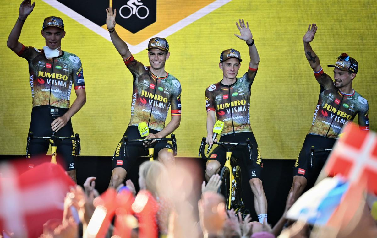 Jumbo-Visma | Po dveh tednih Dirke po Franciji so največ zaslužili kolesarji ekipe Jumbo-Visma, ki vodijo v skupnem seštevku dirke in razvrstitvi za zeleno majico najboljšega na točkah.  | Foto Guliverimage