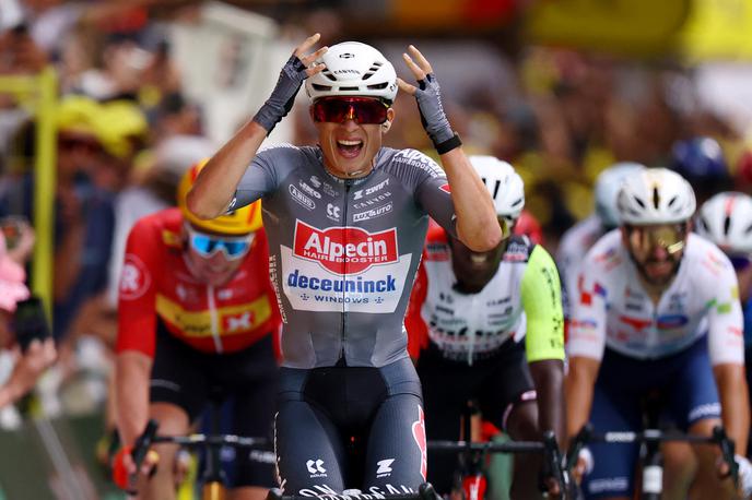 Jasper Philipsen | Jasper Philipsen je zmagovalec uvodne etape 112. Dirke po Franciji. | Foto Reuters