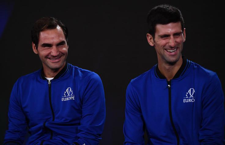 Roger Federer Novak Đoković | Foto: Twitter - Voranc