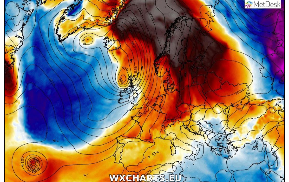 vreme | Temperature bodo v nadaljevanju tedna po nekaterih koncih Evrope narasle tudi do 30 stopinj Celzija.  | Foto Severe Weather Europe