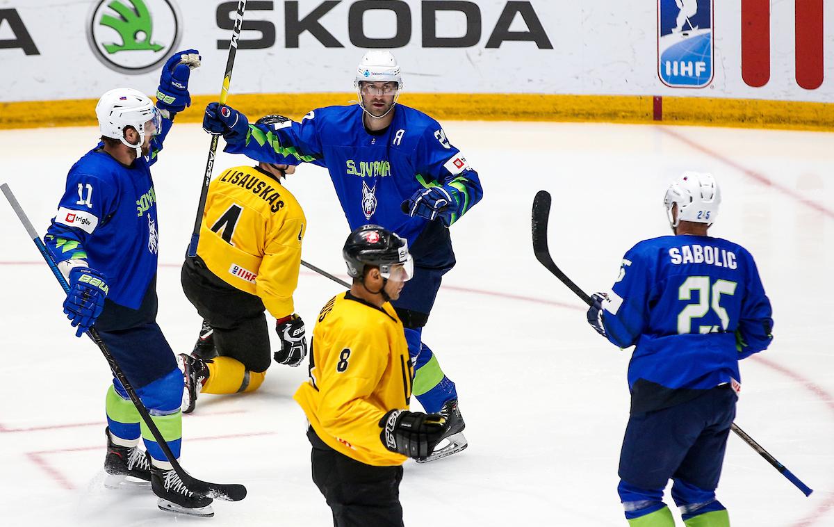 Slovenija Litva svetovno prvenstvo v hokeju 2019 Kazahstan | Slovenska hokejska reprezentanca je svetovno prvenstvo končala z visoko zmago (9:0) nad Litvo na četrtem mestu. | Foto Matic Klanšek Velej/Sportida