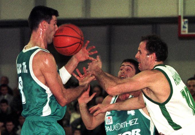 Dušan Hauptman je bil leta 1993 proti Latviji razpoložen, dosegel je 26 točk. | Foto: Reuters