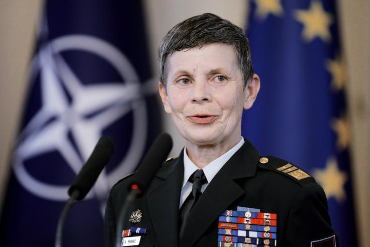 "Nato je najbolj kompleksen okvir za zagotavljanje varnosti naše države," je dejala Ermenčeva. | Foto: STA ,