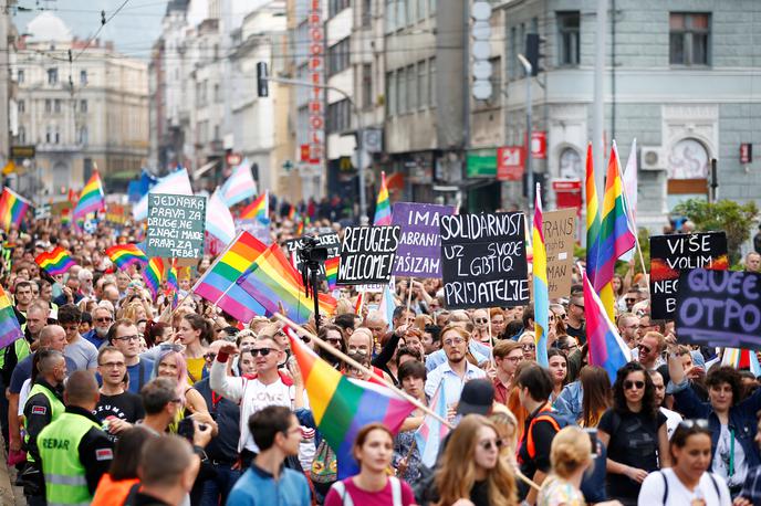 Parada ponosa v Sarajevu | Prva parada ponosa v bosensko-hercegovski prestolnici je minila brez incidentov. | Foto Reuters