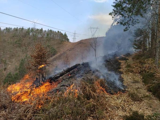 Za požar na območju Debnega vrha ni znano, ali je nastal zaradi kurjenja v naravi. | Foto: PGD Sostro