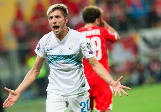 Kevin Kampl je leta 2014 poskrbel za zadnjo zmago nad Švico, ko je zadel v polno z bele točke za 1:0. | Foto: Vid Ponikvar