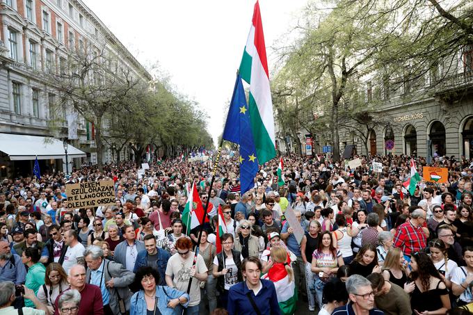 Budimpešta, protesti | Foto: Reuters