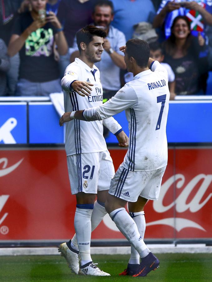 Cristiano Ronaldo in Alvaro Morata sta na zadnjih 60 tekmah Reala poskrbela za 59 zadetkov. | Foto: Getty Images