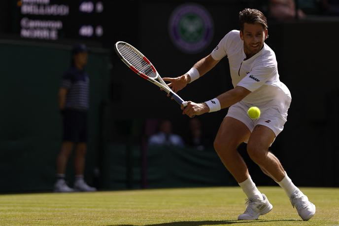 Wimbledon Cameron Norrie | Cameron Norrie se je uvrstil v osmino finala in navdušil domačo publiko v All England Clubu. | Foto Reuters