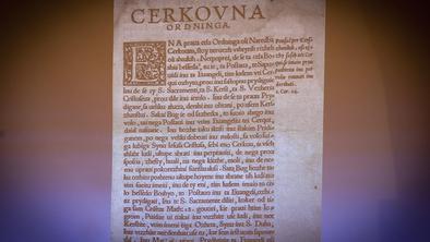 Ob jubileju Cerkovne ordninge v NUK razstavljen original