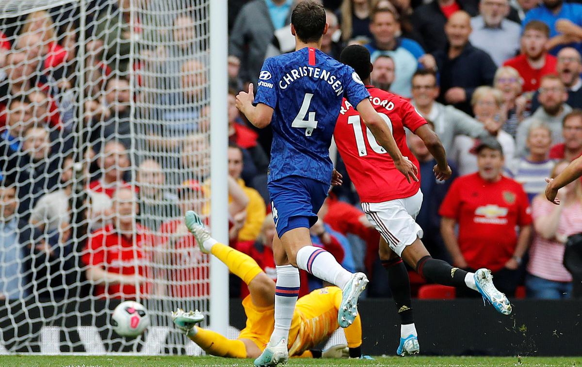 Marcus Rashford | Manchester United je na Old Traffordu s 4:0 pometel s Chelseajem. | Foto Reuters