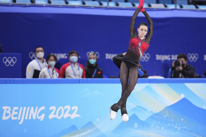 Kamila Valieva | Kamila Valieva je postala prva ženska, ki ji je na olimpijskih igrah uspel četverni skok. | Foto Guliverimage