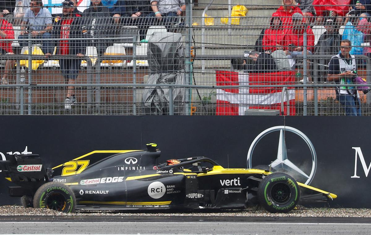 Nico Hulkenberg | Nesrečen konec za oba dirkača Renaulta na VN Nemčije v Hockenheimu | Foto Reuters