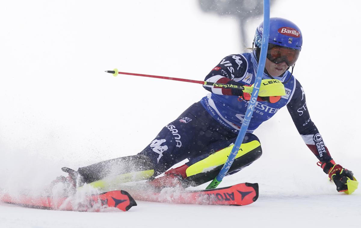 Mikaela Shiffrin | Mikaela Shiffrin je v svoji karieri dosegla nov mejnik, potem ko je na tekma svetovnega pokala dosegla stoto zmago. | Foto Guliverimage