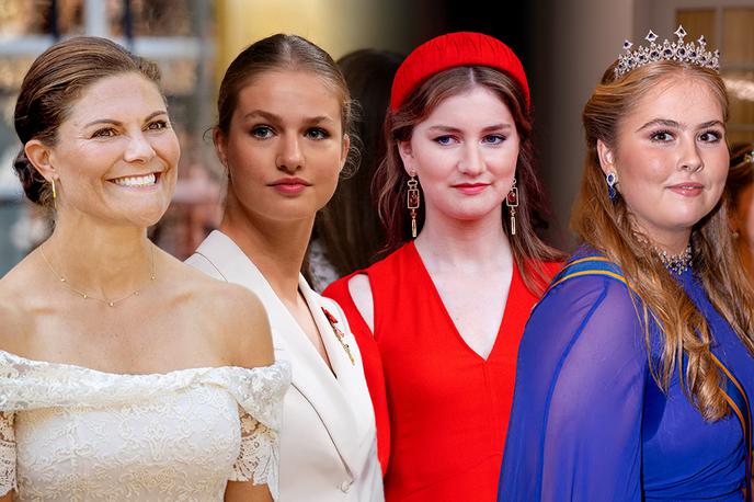 Princese | Z leve proti desni: švedska, španska, belgijska in nizozemska prestolonaslednica | Foto Guliverimage