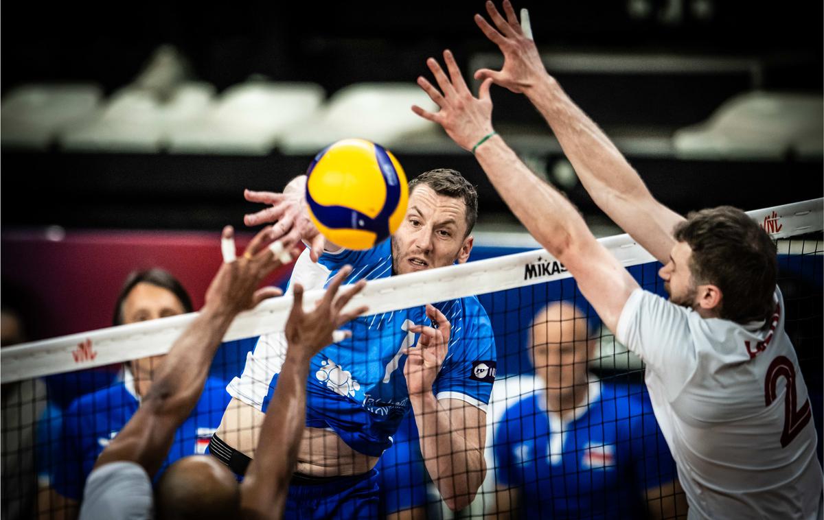 Odbojkarska liga narodov, Slovenija - Kanada | Slovenska moška odbojkarska reprezentanca v ligi narodov nadaljuje zmagovito serijo. | Foto Volleyball World