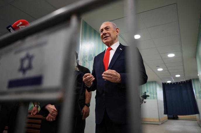 Izrael, volitve | Obeta se tesna tekma med premierjem Benjaminom Netanjahujem in njegovim glavnim izzivalcem Gadijem Eisenkotom.  | Foto Reuters
