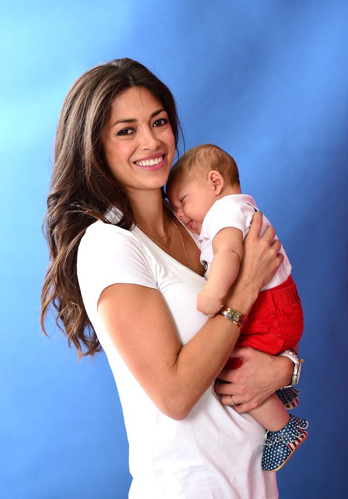 Njegova zaročenka Nicole Johnson in prvorojenec Boomer | Foto: Guliverimage/Getty Images