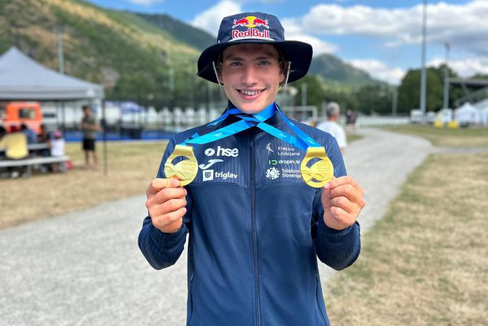 Žiga Lin Hočevar do novega naslova mladinskega svetovnega prvaka! #video