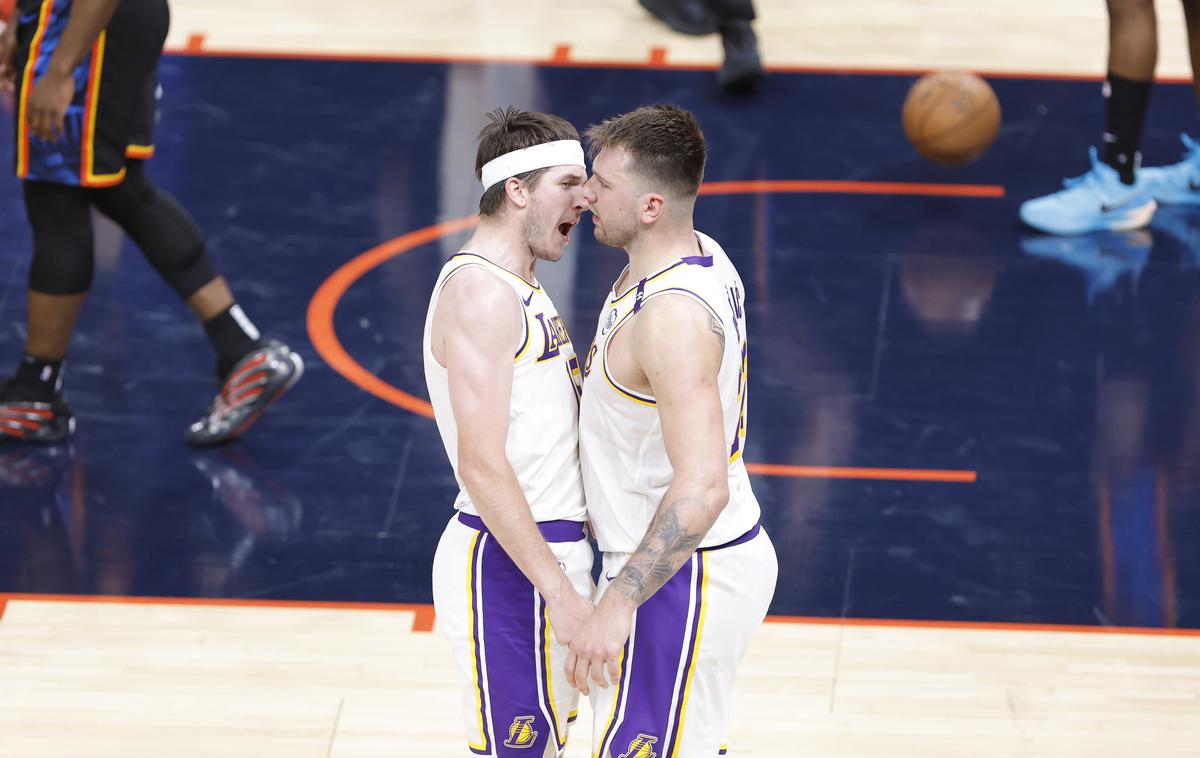 Austin Reaves Luka Dončić | Austin Reaves je proti Minnesoti Timberwolves igral poškodovan. | Foto Reuters