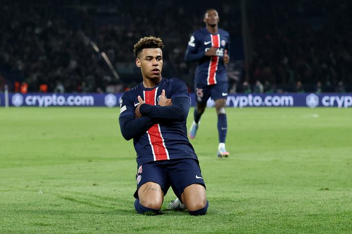 liga prvakov četrtfinale PSG Desire Doue | Mladi napadalec PSG Desire Doue bo zaradi poškodbe mečne mišice odsoten več tednov, tako da bo preskočil tudi poslastico lige prvakov proti Bayernu. | Foto Reuters