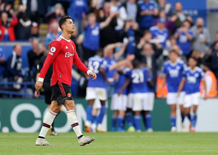 Cristiano Ronaldo je z Manchester Unitedom ostal praznih rok na gostovanju pri lisicah. | Foto: Reuters