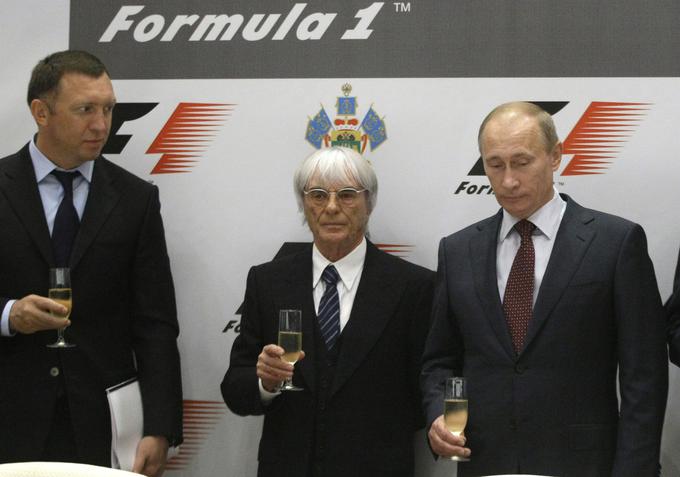 Oleg Deripaska, Bernie Ecclestone in Vladimir Putin na dirki formule 1 | Foto: AP / Guliverimage