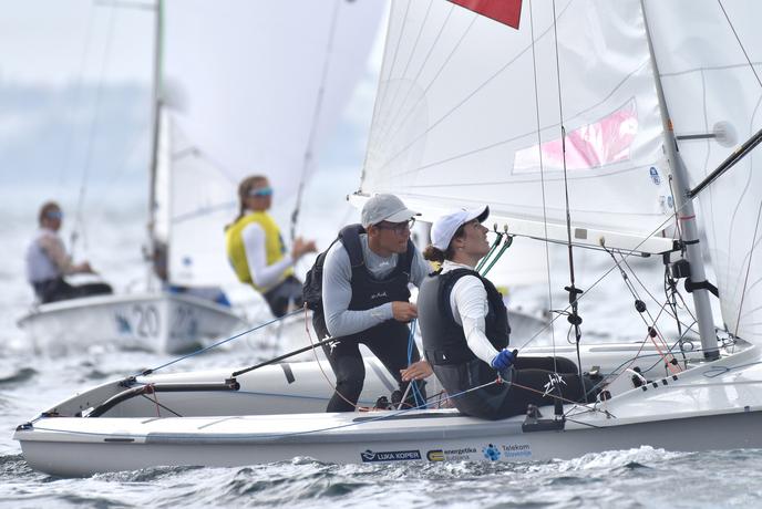 Martin Fras in Mija Škerlavaj mladinska svetovna prvaka v 470