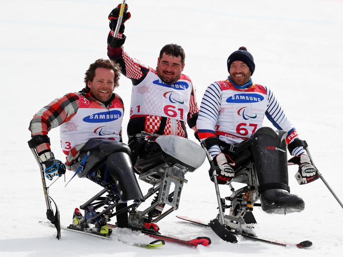 Hrvat Dino Sokolović je novi paraolimpijski prvak v slalomu. | Foto: Reuters
