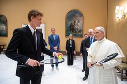 Jannik Sinner obiskal papeža