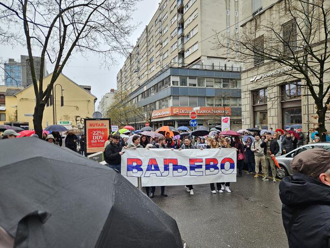 protest proti Vučiću v Ljubljani | Foto: STA