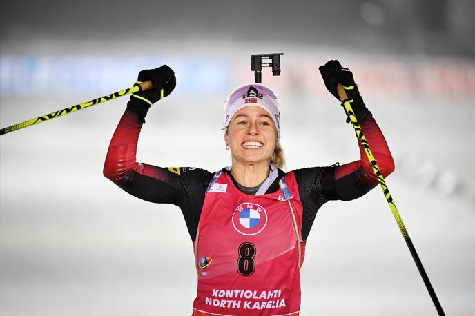 Tiril Eckhoff | Norvežanka Tiril Eckhoff se je veselila zmage na šprinterski tekmi v Hochfilznu. | Foto Reuters