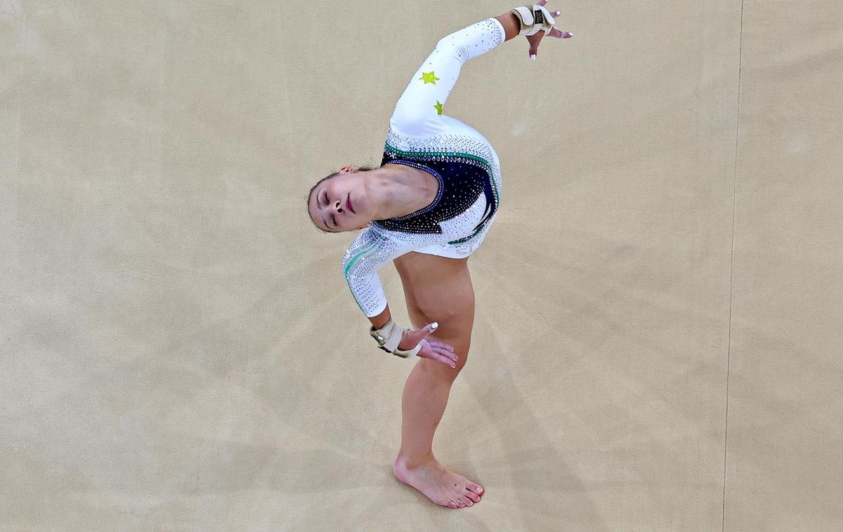 Pariz 2024 gimnastika Lucija Hribar | Lucija Hribar je tekmovanje v mnogoboju končala v kvalifikacijah. | Foto Reuters